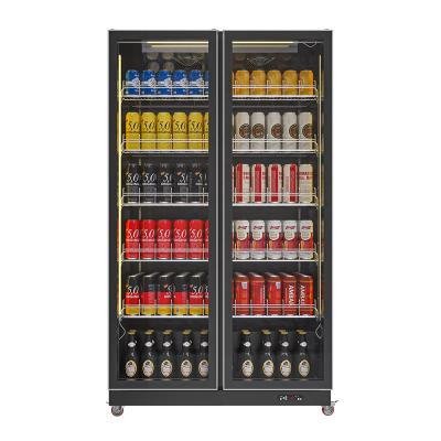 China Double-temperature Supermarket Commercial Beverage Refrigerator Drinks Cooler Beer Display Fridge Refrigerator for sale