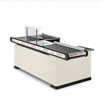 China Combined checkout counter for two cashiers supermarket counter for sale