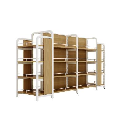 China 5 Layers Supermarket Shelf Single Side Gondola Shelving Rack Attractive Store Shelf For Shop Cosmetics Modern Shelves Design for sale