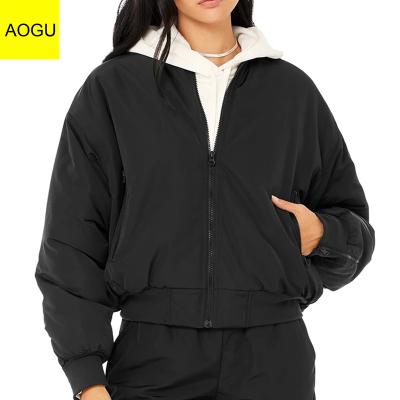 China AOGU Motorcycle Stripper Anorak Waterproof Zipper Women's Bomber Jacket for sale