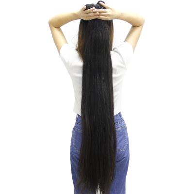 China Can be dyed with & #613; ironed & & free sample price bleached cuticle lined double bundle 40inch straight human mink real mink brazilian weft weft hair for sale