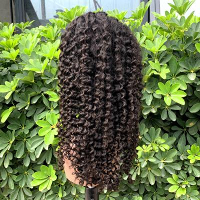 China Can be dyed with & #613; ironed & & new full lace bleached virgin brazilian hair wig with baby hair, 40 inch afro curly curly virgin hair wig, lace frontal wigs for sale