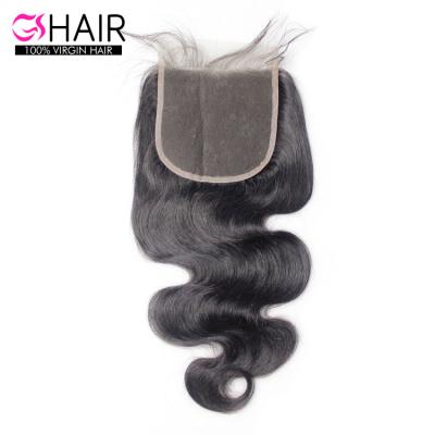 China Can be dyed with & #613; ironed & & high quality virgin brazilian body wave bleached hair piece 5x5 free lace closure for sale