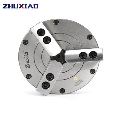 China Steel 6 inch 272mm XS160-3 three jaws pneumatic soild chuck for CNC lathe machine tool turning fixture for sale