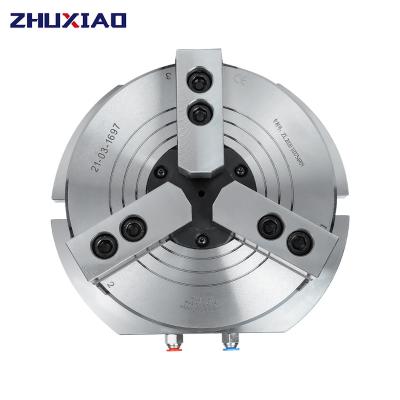 China Steel 5 Inch 138mm Power Vertical Cavity Pneumatic Chuck for sale