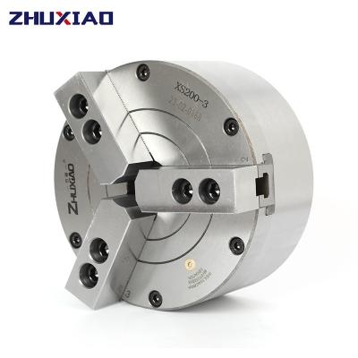 China Building Material Shops Zhuxiao 8 Inch Solid Pneumatic Chuck XS200-3 For Air CNC Lathe Machine Tool Rotating Power Chuck Fixture Complete Set for sale