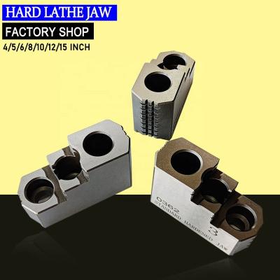 China Steel 4 5 6 8 10 12 Inch Lathe Hard Jaw Hard Claws For Hydraulic Power CNC Lathe Chucks for sale