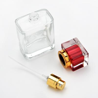 China Fashion 50ml Eco - Friendly Recyclable Square Frosted Glass Perfume Bottles for sale