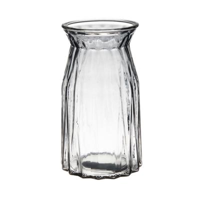 China Wholesale Modern Minimalist Round Cheap Clear Cylinder Glass Vase For Home Decor for sale