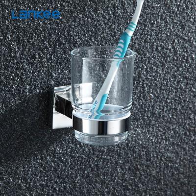 China Sustainable Wholesale Simple Bathroom Stainless Steel Cup Toothbrush Tumbler Holder for sale