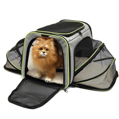 China Professional Manufacturer Breathable Soft Sided Collapsible Pet Carrier For Small Medium Cats Dogs for sale