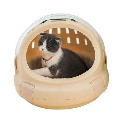 China Partially Enclosed Cat Cage Bed Portable Summer Villa House Viable Kennel High Quality Garbage Pet Cat Boarding for sale