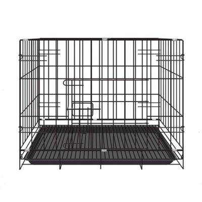 China Hot Sustainable New Products Single Double Door Folding Metal Fully Equipped Pets Dog Crate For Large Dogs for sale