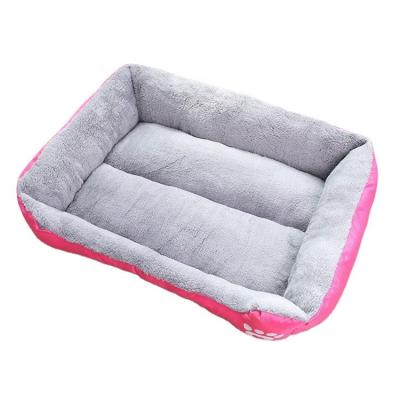 China Factory Direct Selling Breathable Rectangle Plush Cotton Breathable Comfortable Dog Sofa Bed for sale