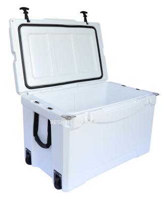 China Outdoor Waterproof Cooler with Handle and Wheels for Sea Fishing and Marine Fishing for sale