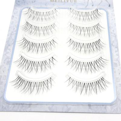 China Tapered 4 Pairs Pack Mink Eyelash Clear Band False 3D Silk Eyelashes Fluffy Eye Lashes for sale