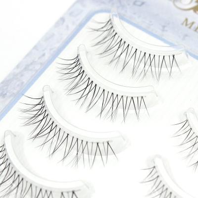 China Tapered Mink Clear 3d Mink Eyelashes Clear Mink Wispy Private Label Tape Lashes Wholesale 3D PBT Fiber Faux Tape for sale