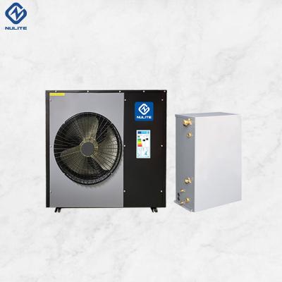 China Hotel 10kw 20kw split heat pump high efficiency air water heatpump for heating cooling hot water for sale