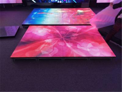 China Anti Slip Waterproof Portable LED Dance Floor Full Color Pitch 4.62mm For Wedding for sale