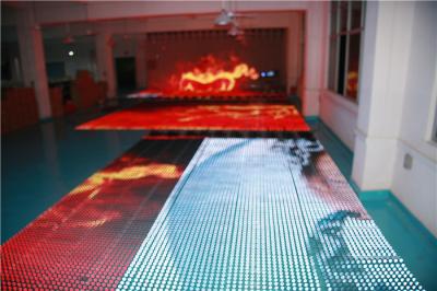 China High Transparency Soft LED Screen , LED Matrix Curtain Foldable Fast Installation for sale