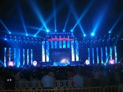 China Flexible Outdoor Led Curtain Mesh Screen / Full Color Stage Background Led Display for sale