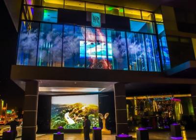 China Indoor Transparent Glass LED Display Panel , Clear Glass Led Video Wall for sale