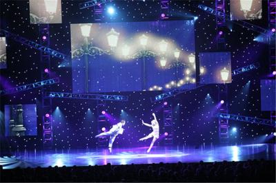 China Full Color LED Stage Curtain Video Screen High Brightness For Stage Background for sale