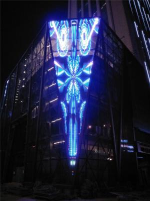 China M8 Flexible curved LED Media Facade Ultra light weight Hight Transparency for sale