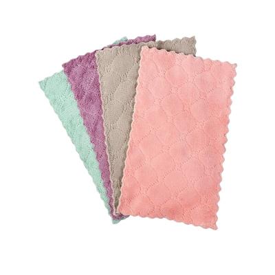 China Viable Coral Velvet Dish Cloth Microfiber Towel for Kitchen Kitchen Towel Microfiber Microfiber Kitchen Towel for sale