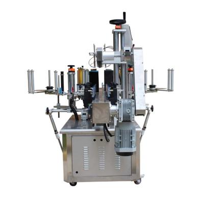 China Automatic Double Side Glass Bottle Sticker Flat Food Round Square Plastic Adhesive Labeling Machine Price for sale