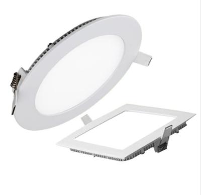 China Desktop China Factory High Quality Square Round Ultra Thin Led Panel Light 6W 12W 18W 24W for sale