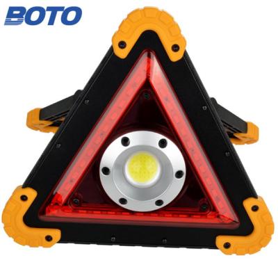 China Collapsible COB Emergency Light Roadside Safety Triangle Waterproof Triangle Warning Light Traffic Light COB Outdoor Emergency Lamp with USB Charging for sale