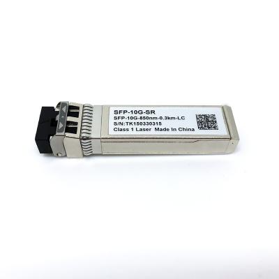 China FTTH 10GBASE-SR 850NM 300M DDM SFP+ SR 10G SFP Transceiver for sale