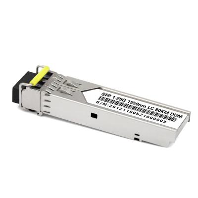 China High Quality FTTH FTTxFTTB Network GZ-LINK Telecommunication 1.25g 80km 1550nm SFP Module LC Optical Transceiver for sale