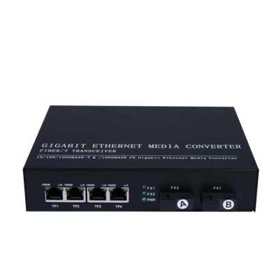 China GZ-LINK QoS Best Selling Meida Converter Optical Ethernet Gigabit Media Converter With 2 Fiber Ports for sale