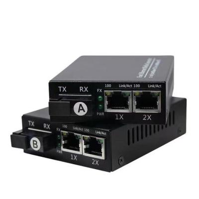 China FTTH GZ-LINK Fiber Optic Equipment Ethernet 10/100M Single Mode 2 SFP Port Media Converter for sale