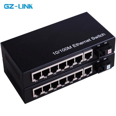 China Gz-Link 7 Bidi WDM Single Mode 10/100utp Network Ethernet Switch Fiber Media Converter Bidi Fiber Optic Media Converter GWDM-700- 35(53)-20 for sale