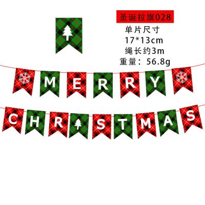 China Hanging Flag Hanging Flag Christmas Decorations Santa Claus Christmas Hanging Letter Hanging Flag Paper Flag for sale