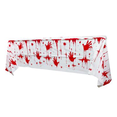 China Hang on a wall or spread on a tablecloth Halloween party decoration blood handprint border tablecloth haunted house mall terror atmosphere layout blood bellies for sale