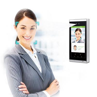 China 10 Visible Lightweight 7 Inch Touch Screen Facial Recognition Access Control With Barrier for sale