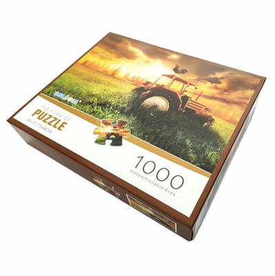 China Cartoon Toy Jiasaw Puzzle Golden Rooster 1000pcs And 500pcs Breaking Beautiful Dawn Landscape Picture Mosaic Adult Children Puzzle for sale