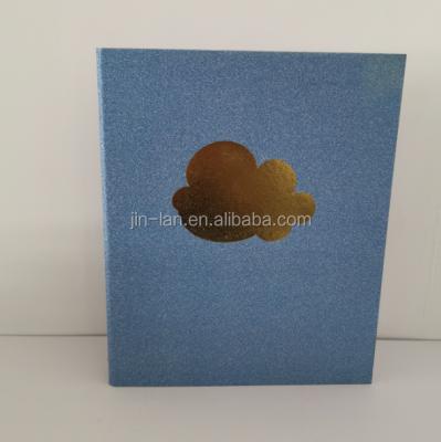 China Paper 2 Holes Ring Binder A4 /A5Size Glitter Folder Materials With Gold Foil for sale