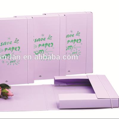 China A4 document paper box with elastic band for sale