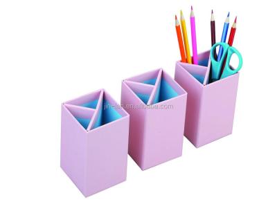 China Desktop foldable recycld pen holder/pencil paper cup for sale