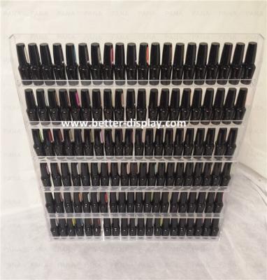 China Moderm Wholesale Acrylic Wall Mounted Nail Polish Rack for sale