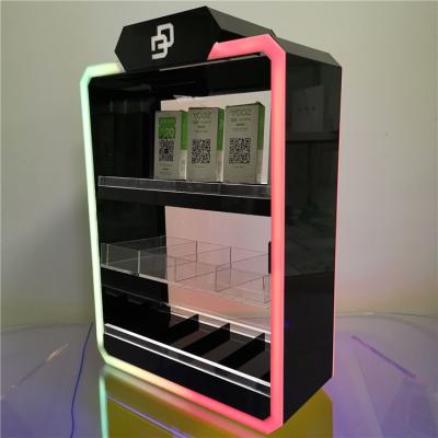 China Counter Modern Custom Clear Acrylic Liquid Vape LED Display Holder e Box Display Cabinet for sale