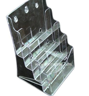 China Economic Price 1/2/3/4 Rows Sizes A4 Clear Plastic Tires Brochure Holder 1/2/3/4 Rows 4 Rows for sale