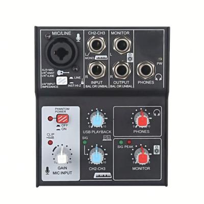 China Brand New 4 Board USB DJ Console Digital Music Mixing Mixer Audio DJ Mixer / Portable Mini Party Joystick For Home Karaoke for sale