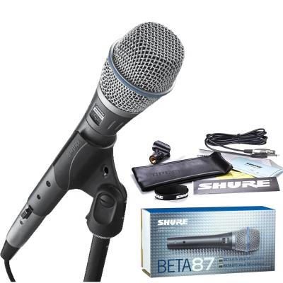 China Shure Beta87a Mic Church Wired Dynamic Microfon Beta58a Microphone Profession Beta 87a Cable Handheld Cardioid Vocal Condenser Microphone for sale