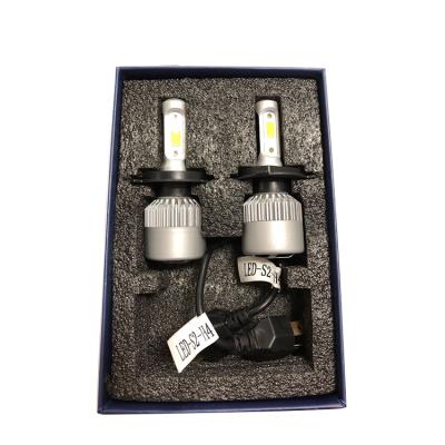 China Super White 12V 24V 9005 9006 H4-3 8000lm COB LED Head Light Fan h7 H11 880 Led Headlight Bulb H4 for sale